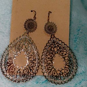 Rose gold dangle earrings